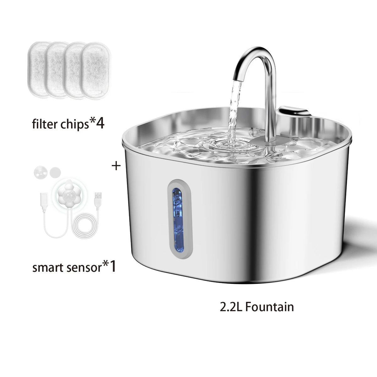 Premium Stainless Steel Pet Water Fountain