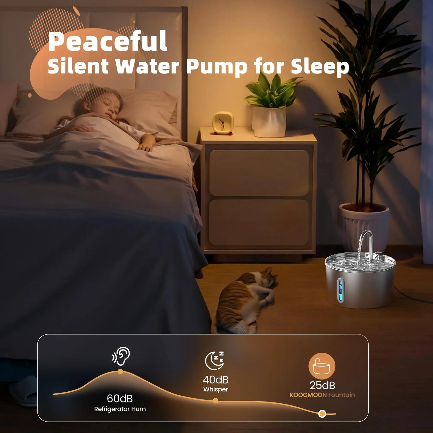 Premium Stainless Steel Pet Water Fountain